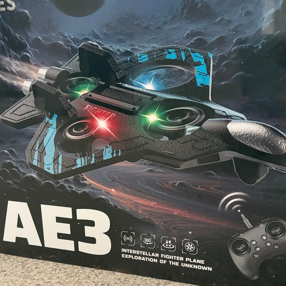 AE3 Interstellar Fighter Plane VR Accessory - Black & Blue